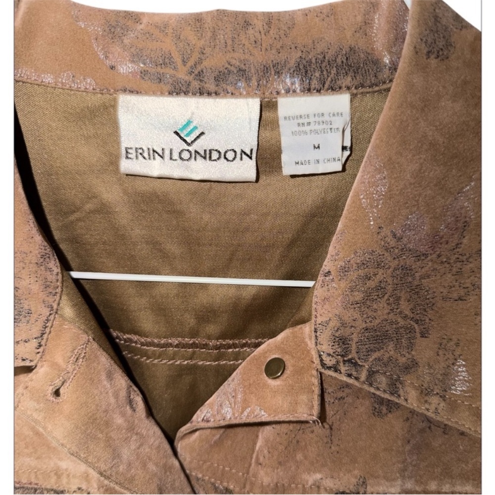 Erin London Vintage Floral Tan Jacket - Picture 4 of 4